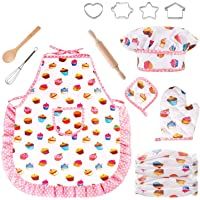 Comius Sharp Conjunto de Juego de rol de Chef- 13 Piezas Delantales para niños Juego de Niños- Delantal Gorro de…
